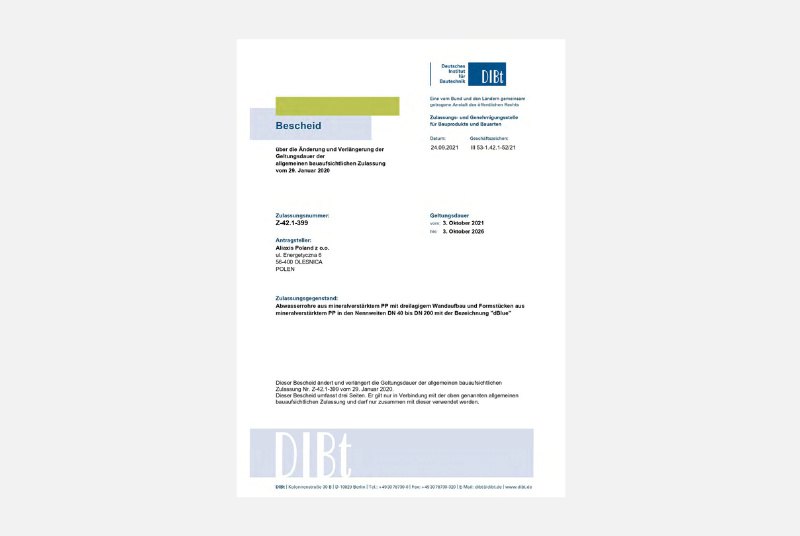 Certificado dBlue Dibt Certificación Técnica