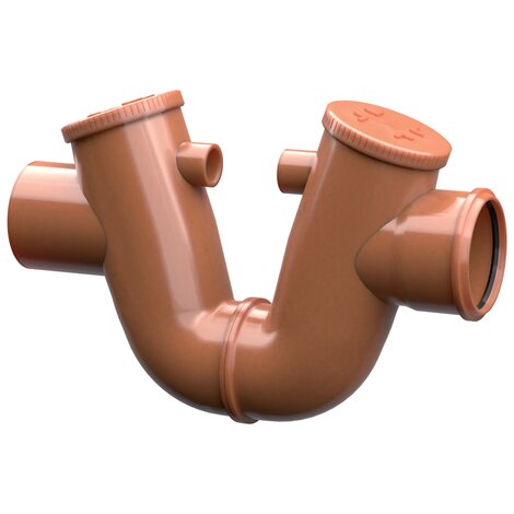 Sifón con registro macho/hembra, con junta labiada