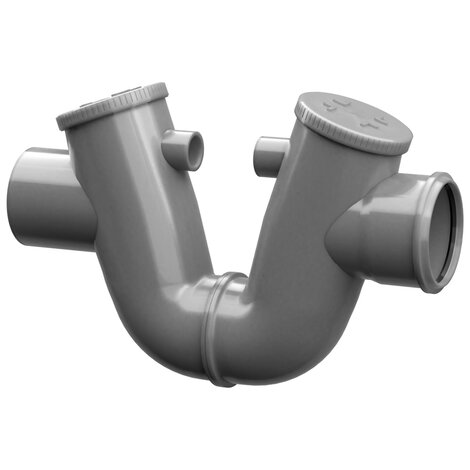 Sifón con registro macho/hembra, con junta labiada