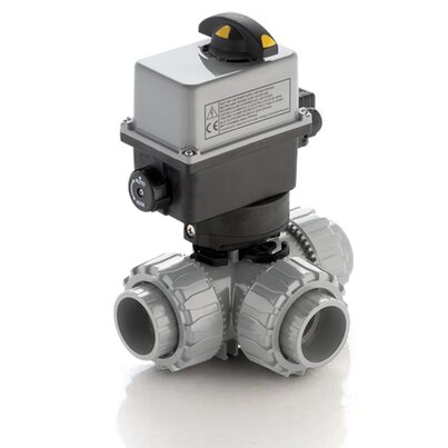 TKDIC/CE 24 V AC/DC - Válvula de bola de 3 vías con accionamiento eléctrico DUAL BLOCK® DN 10:50