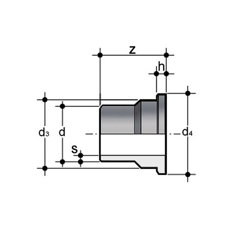 Q/BBM-C PN10 SDR 11 - S5 - Cuello de conexión Q/BBM-C PN10 SDR 11 - S5 - Cuello de conexión