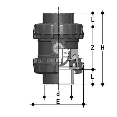 SSELV/A316 - Válvula antirretorno de muelle Easyfit DN 65:100