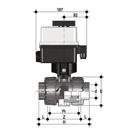 VKDLV/CE 24 V AC/DC - DUAL BLOCK® Válvula de bola de 2 vías de accionamiento eléctrico DN 10:50