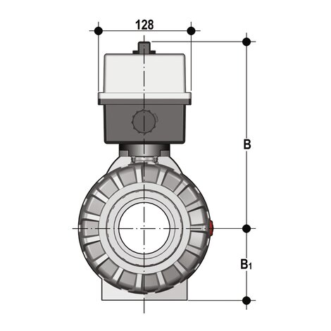 dimensiones comunes - VÁLVULA DE BOLA DE 2 VÍAS DUAL BLOCK® CON MANDO ELÉCTRICO