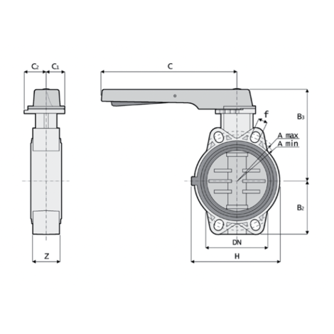 1V800 - Válvula de mariposa