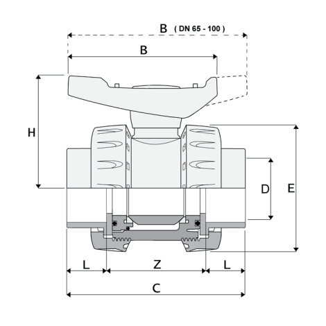 1V724 - Válvula de bola redonda