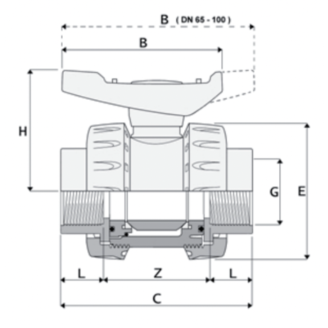 1V421 - Válvula de bola redonda