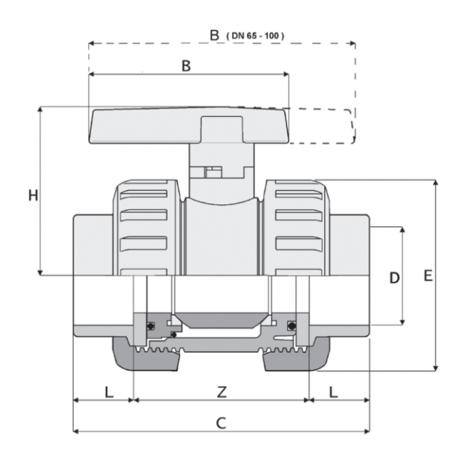 1V322 - Válvula de bola redonda