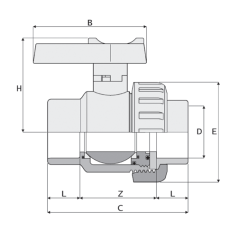 1V304 - Válvula de bola de simple efecto