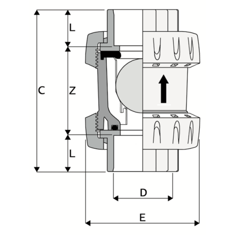 1V210 - Válvula de fondo esférico DN 10:100