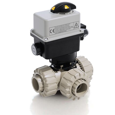 TKDIM/CE 90-240 V AC - DUAL BLOCK® Válvula de bola de 3 vías de accionamiento eléctrico DN 10:50