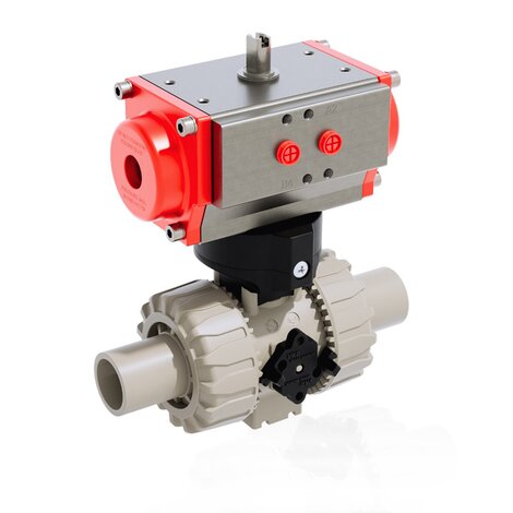 VKDBM/CP DA - Válvula de bola de accionamiento neumático DUAL BLOCK® DN 10:50