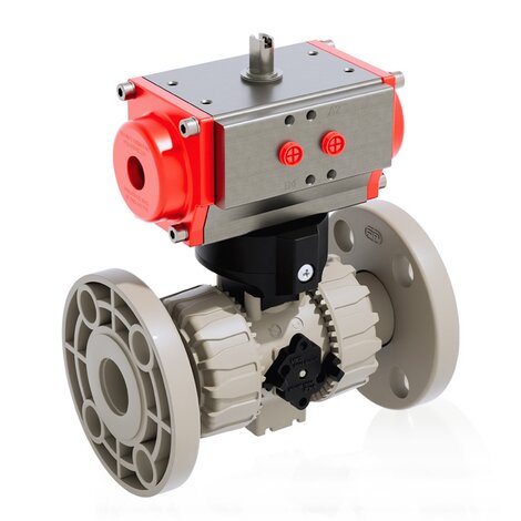 VKDOM/CP NO - Válvula de bola de accionamiento neumático DUAL BLOCK® DN 10:50