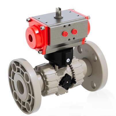 VKDOAM/CP NC - Válvula de bola de accionamiento neumático DUAL BLOCK® DN 10:50