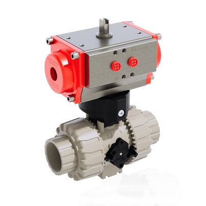 VKDFM/CP NO - Válvula de bola de accionamiento neumático DUAL BLOCK® DN 10:50