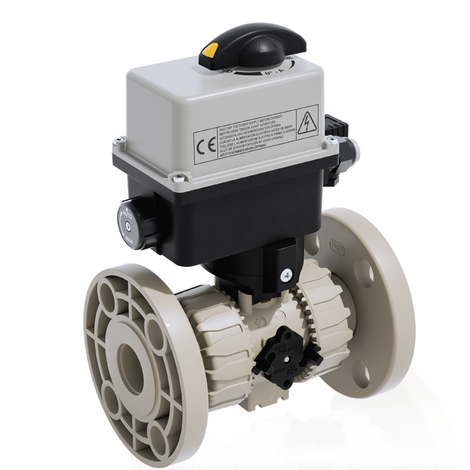 VKROM/CE 90-240 V AC 4-20 mA - Válvula de bola de accionamiento eléctrico de 2 vías DUAL BLOCK® DN 10:50