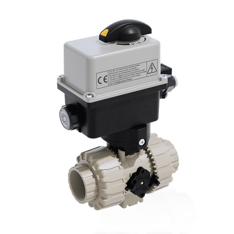VKRFM/CE 90-240 V AC 4-20 mA - Válvula de bola de accionamiento eléctrico de 2 vías DUAL BLOCK® DN 10:50