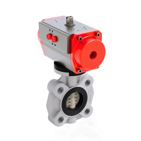 FKOM/CP DA LUG ANSI - Válvula de mariposa de accionamiento neumático DN 65