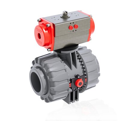 VKDAC/CP NO - Válvula de bola de accionamiento neumático de 2 vías DUAL BLOCK® DN 65:100