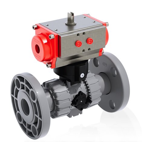 VKDOAC/CP NO - Válvula de bola de accionamiento neumático de 2 vías DUAL BLOCK® DN 10:50