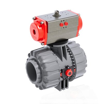 VKDNC/CP NO - DUAL BLOCK® Válvula de bola de 2 vías de accionamiento neumático DN 65:100