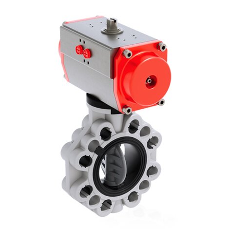 FKOC/CP NO - Válvula de mariposa de accionamiento neumático DN 80:200