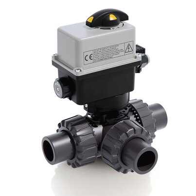 TKDJV/CE 90-240 V AC - DUAL BLOCK® Válvula de bola de 3 vías de accionamiento eléctrico DN 10:50