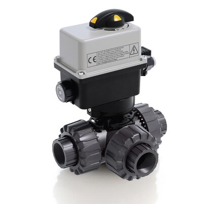 TKDGV/CE 90-240 V AC - DUAL BLOCK® Válvula de bola de 3 vías de accionamiento eléctrico DN 10:50