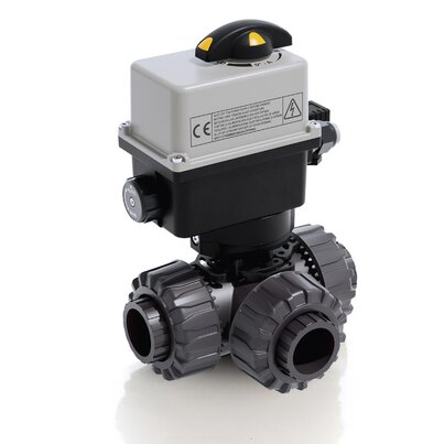 TKDLV/CE 24 V AC/DC - Válvula de bola de 3 vías de accionamiento eléctrico DUAL BLOCK® DN 10:50