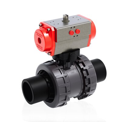 VXEBEV/CP NO - válvula de bola de 2 vías Easyfit DN 65:100 de accionamiento neumático
