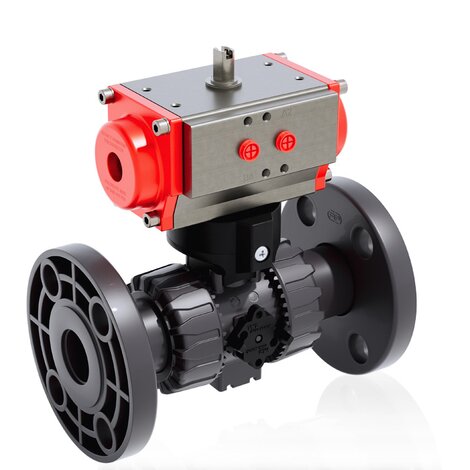 VKDOAV/CP DA - Válvula de bola de accionamiento neumático DUAL BLOCK® DN 10:50