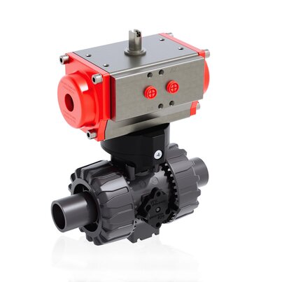 VKDDV/CP DA - Válvula de bola de accionamiento neumático DUAL BLOCK® DN 10:50