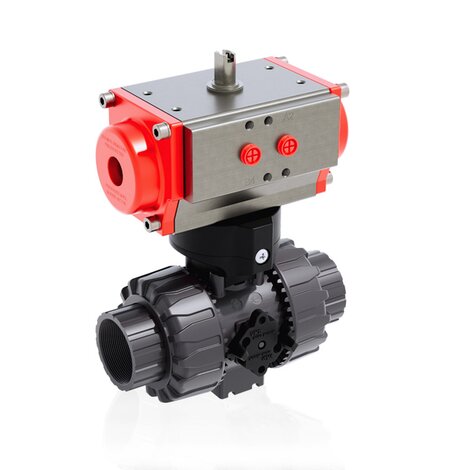 VKDFV/CP DA - Válvula de bola de accionamiento neumático DUAL BLOCK® DN 10:50