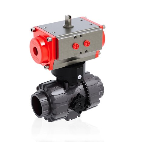 VKDIV/CP NC - Válvula de bola de accionamiento neumático DUAL BLOCK® DN 10:50