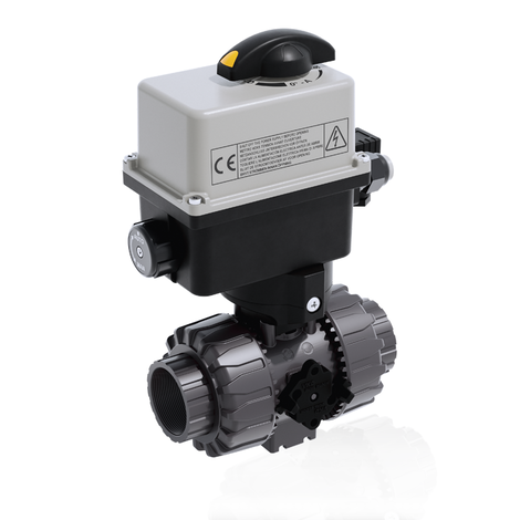 VKRNV/CE 90-240 V AC 4-20 mA - Válvula de bola de 2 vías DUAL BLOCK® DN 10:50 de accionamiento eléctrico