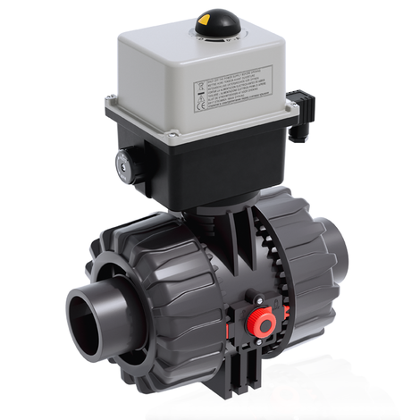 VKDDV/CE 90-240 V AC - Válvula de bola de accionamiento eléctrico de 2 vías DUAL BLOCK® DN 65:100
