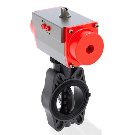 FEOV/CP NO - Válvula de mariposa de accionamiento neumático DN 80:150