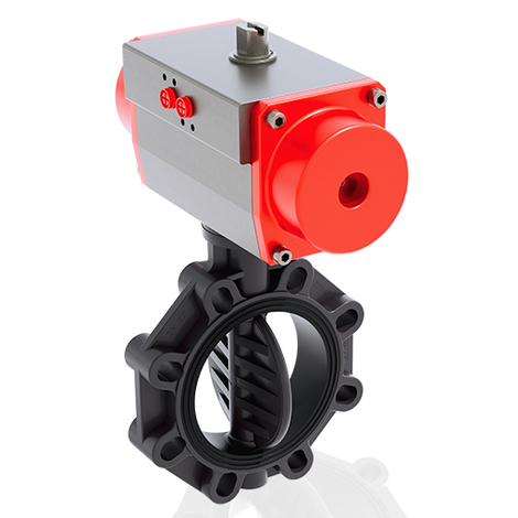 FEOV/CP NO - Válvula de mariposa de accionamiento neumático DN 200