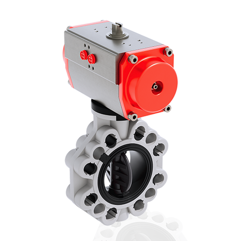 FKOV/CP NO - Válvula de mariposa de accionamiento neumático DN 80:200