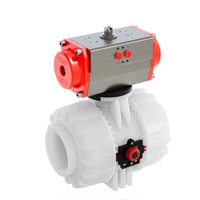 VKDIF/CP NC - Válvula de bola de accionamiento neumático de 2 vías DUAL BLOCK® DN 65:100