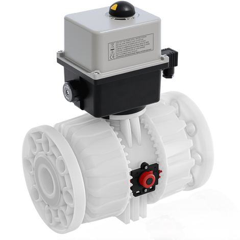 VKDOF - VKDOAF /CE 24 V AC/DC - Válvula de bola DUAL BLOCK® de 2 vías y accionamiento eléctrico DN 65:100