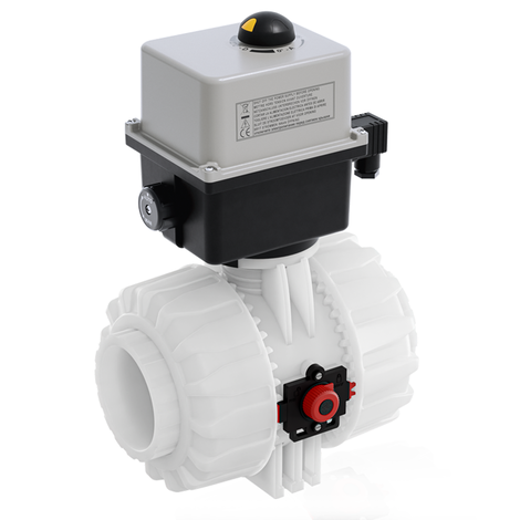VKDIF/CE 24 V AC/DC - Válvula de bola de 2 vías con accionamiento eléctrico DUAL BLOCK® DN 65:100