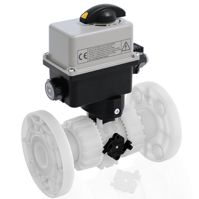 VKROAF/CE 24 V AC/DC 4-20 mA - Válvula de bola de 2 vías DUAL BLOCK® DN 10:50 de accionamiento eléctrico