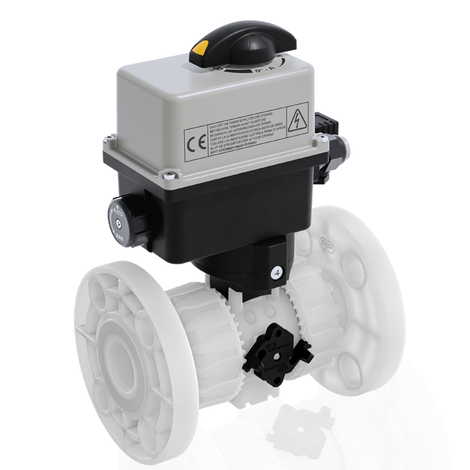 VKROF /CE 24 V AC DC 4 20 mA - Válvula de bola de 2 vías DUAL BLOCK® DN 10:50 de accionamiento eléctrico