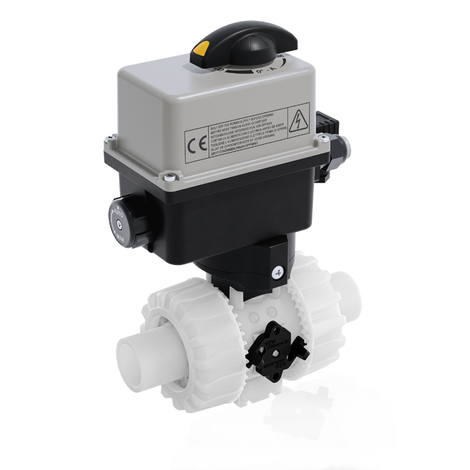 VKRDF/CE 24 V AC/DC 4-20 mA - Válvula de bola de accionamiento eléctrico de 2 vías DUAL BLOCK® DN 10:50