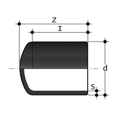 CBE SDR11 - Tapa con espiga corta