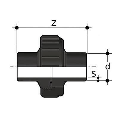 BBE-C SDR 11 - Pieza loca con vástago corto