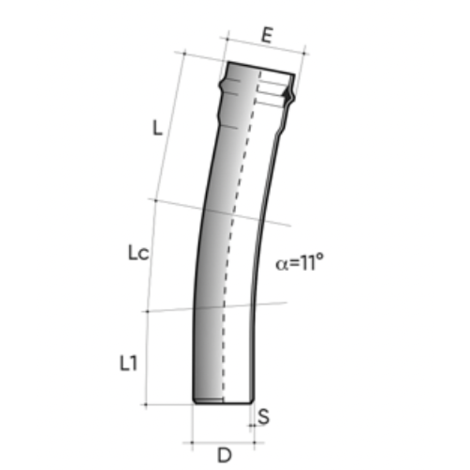 POWER-LOCK 11° curva M/F PN10 POWER-LOCK 11° curva M/F PN10
