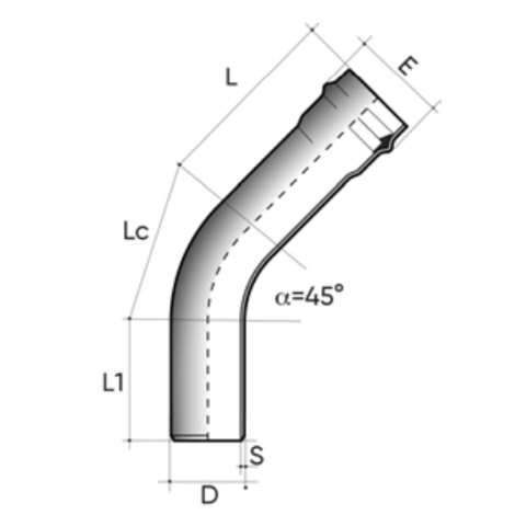 POWER-LOCK 45° curva M/F PN10 POWER-LOCK 45° curva M/F PN10