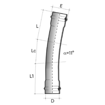 POWER-LOCK 11° F/F PN10 curva 